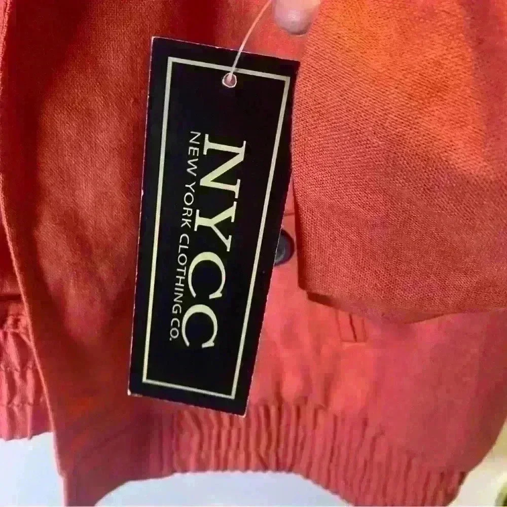 NYCC Women’s Open Orange Blazer Jacket Career Business Size Small - Picture 4 of 7